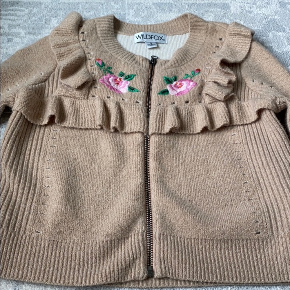 Wildfox sweater with flowers embroidered